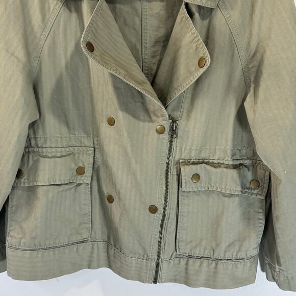 Loft Lightweight Khaki Green Half Zip Jacket Size M - Picture 9 of 9